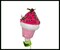Small Pink Christmas Cupcake Pick - Sweet Holiday Delight-84259